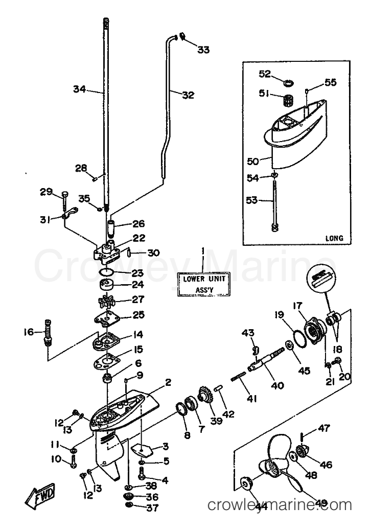 Lower unit. 9. редуктор лодочного мотора ямаха 2.