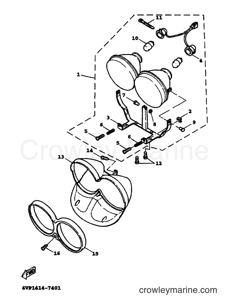 2000 Scooter YW100T - YW100T (5JY2) [010] - HEADLIGHT
