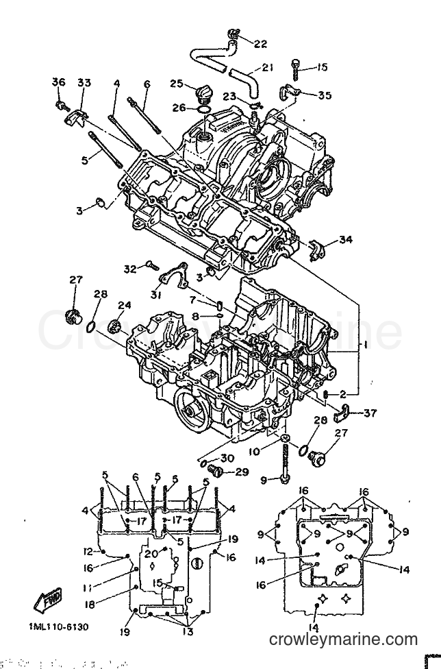 Yamaha Motors FZ750 (1VR) [999] - CRANKCASE