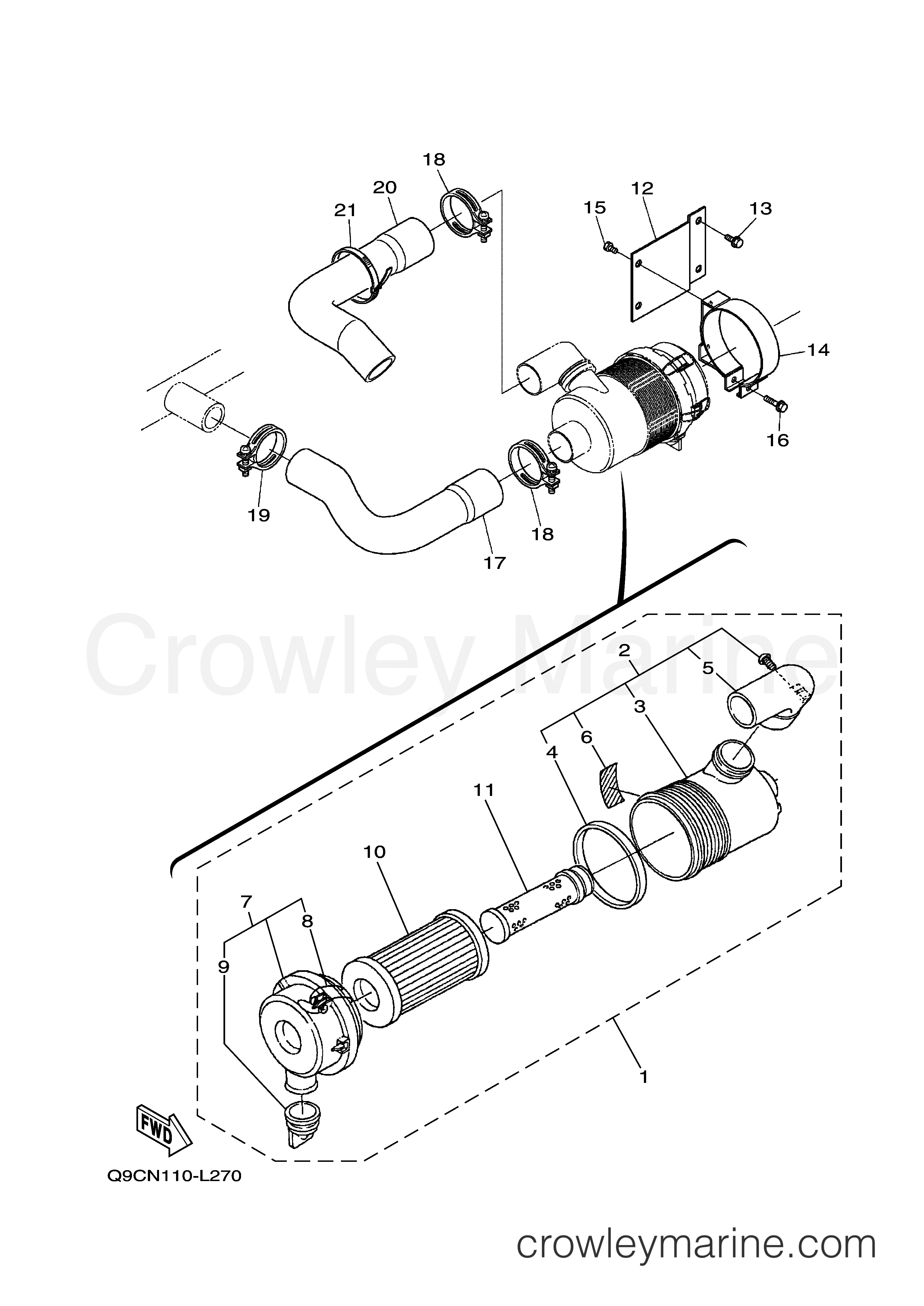 Yamaha Motors EDL7000SDE - AIR CLEANER