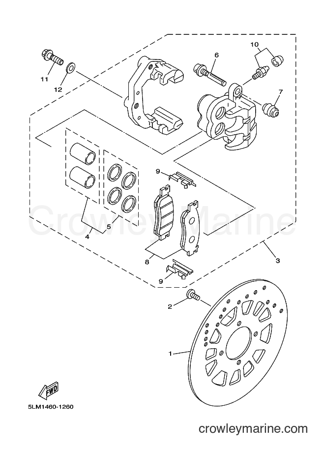 2001 Scooter T105SE - T105SE (5LM1) [010] - FRONT BRAKE CALIPER