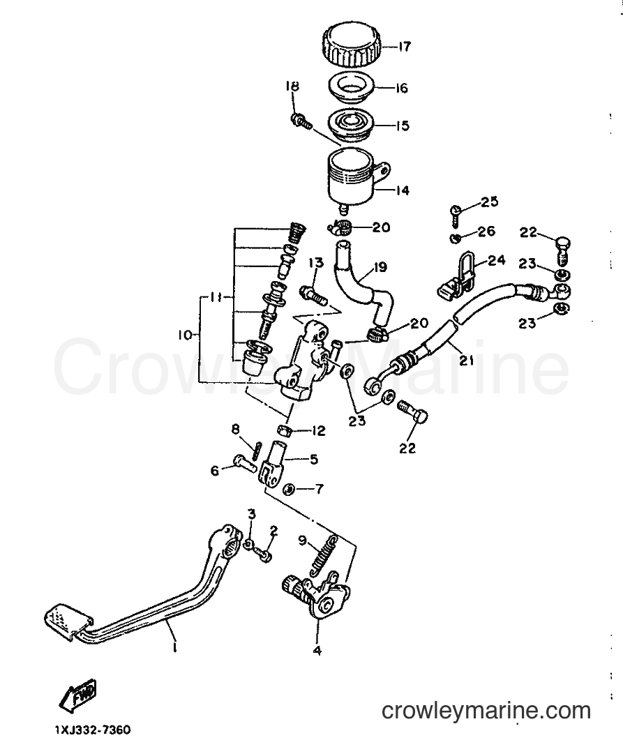 Yamaha Motors FJ1200 (1WH) [999] - REAR MASTER CYLINDER