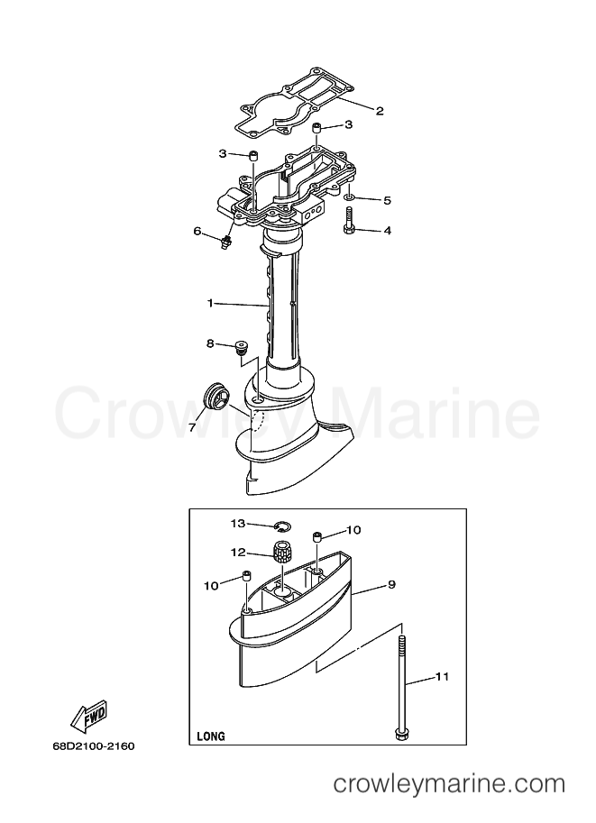 Yamaha Motors F4A (68D2) [110] - UPPER CASING