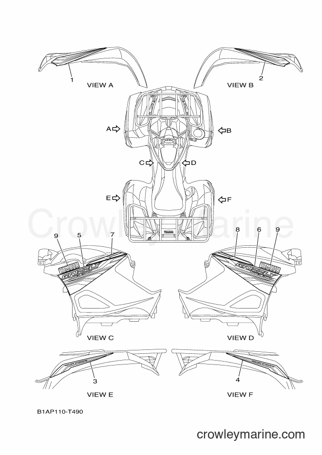 Yamaha Motors YFM700FWAD (B1AR) [010] - GRAPHICS
