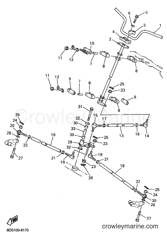 Yamaha Motors VX700LT (8CP2) [020] - STEERING