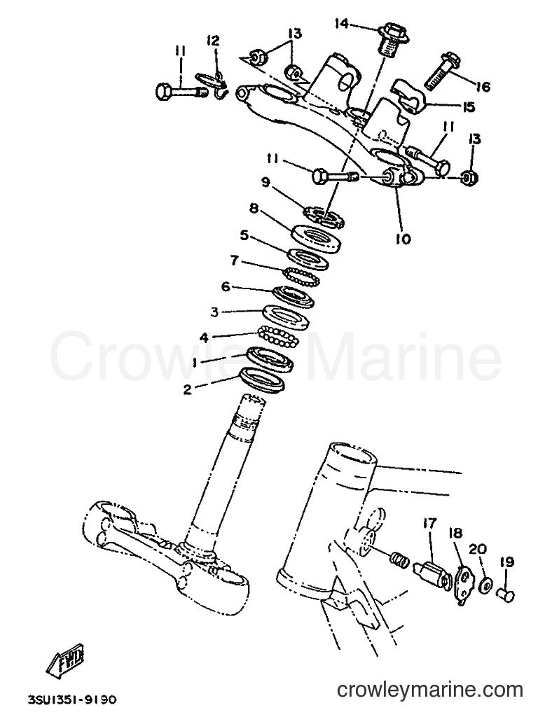 1989 Dirt Bike TY125 - TY125 (3SU1) [999] - STEERING