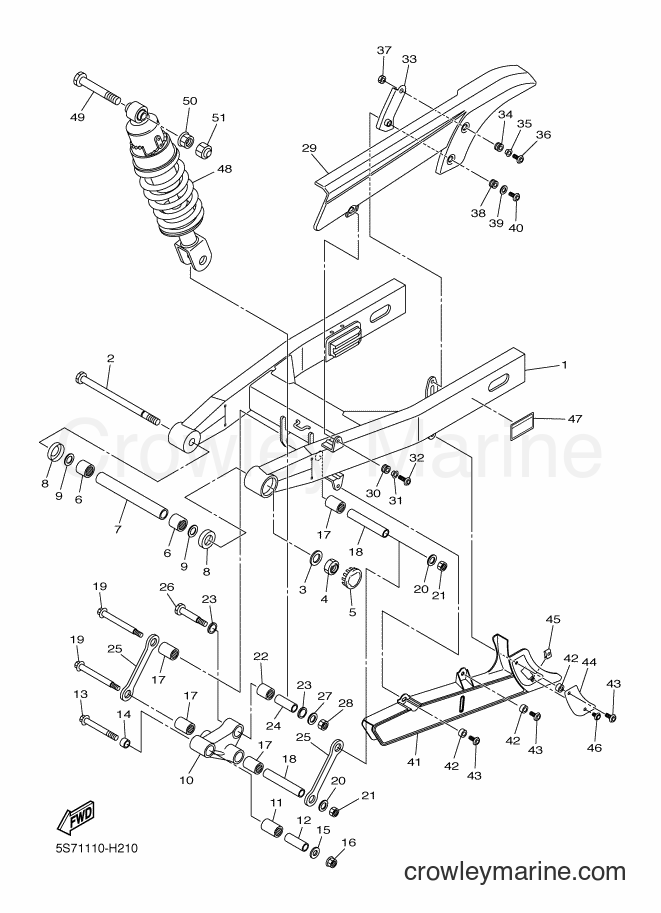 2011 Cruiser XVS950A - XVS950A (26P3) [010] - REAR ARM & SUSPENSION