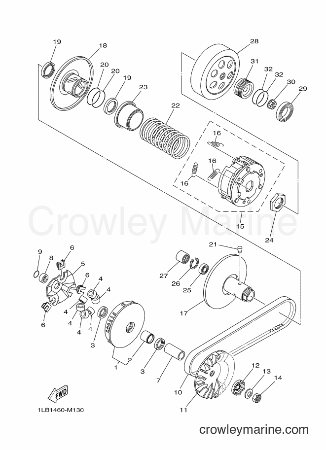 2016 Scooter AL125FC - AL125FC (BE12) [010] - CLUTCH