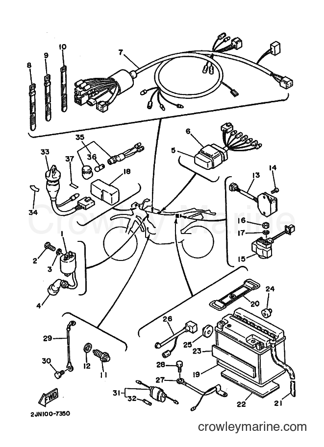 1988 Dirt Bike BW350 - BW350 (2JN0) [010] - ELECTRICAL 1