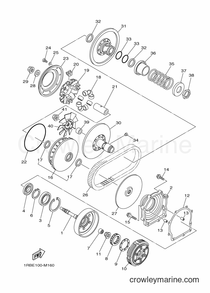 2013 ATV YXR700F - YXR700F (1RBF) [010] - CLUTCH