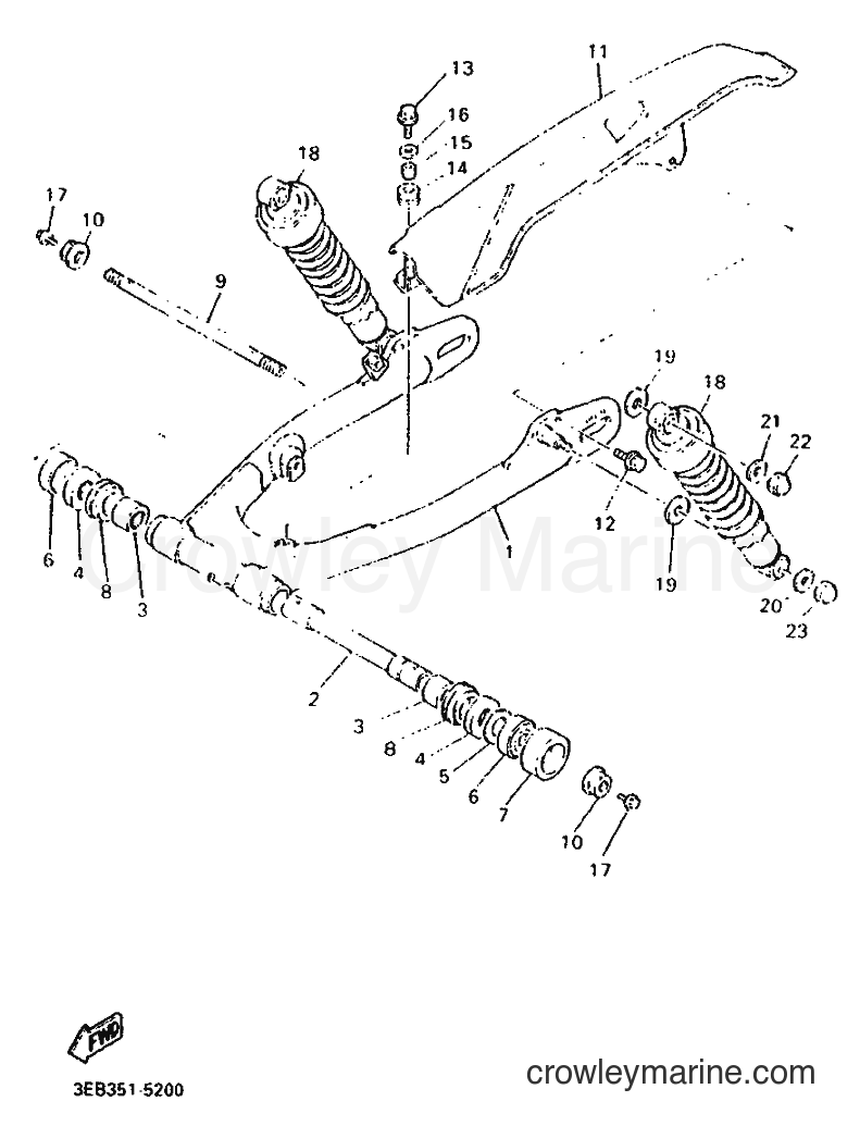 Yamaha Motors SR500 (3EB6) [999] - REAR ARM