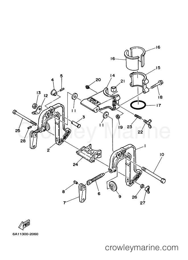 Yamaha Motors 2BMHS (6A12) [040] - BRACKET