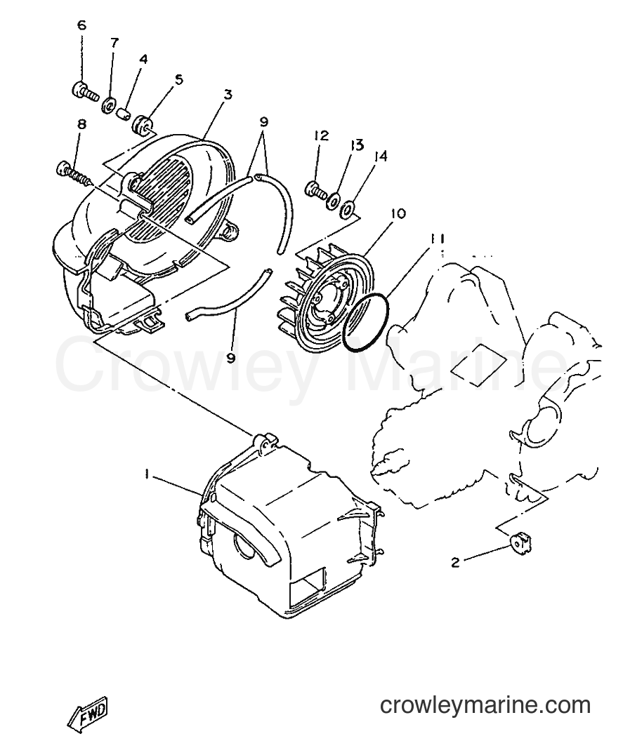 Yamaha Motors CY50R (3WG6) [999] - AIR SHROUD & FAN