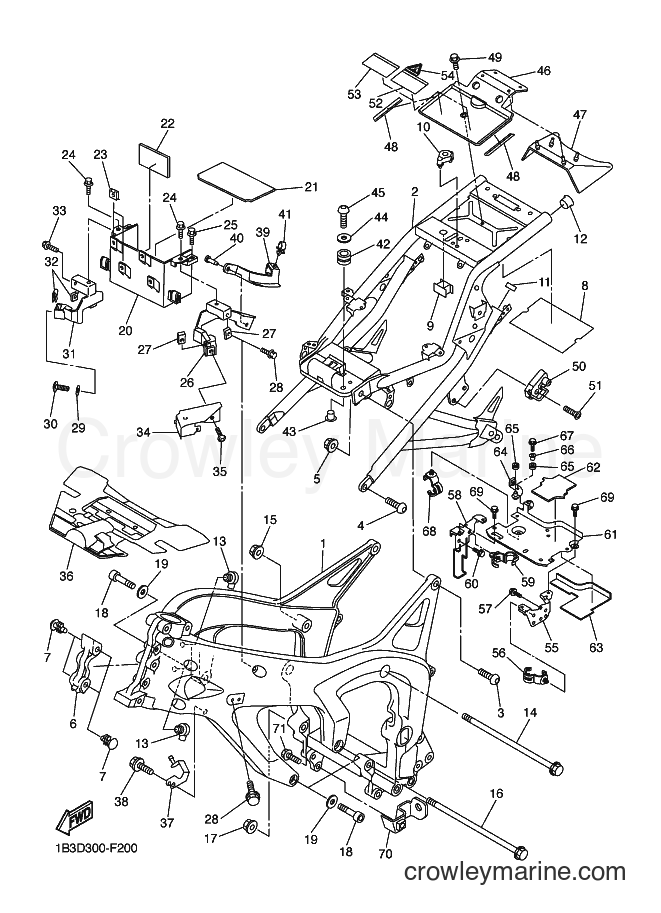 2007 Street Bike FZ6-N - FZ6-N (1B3D) [010] - FRAME