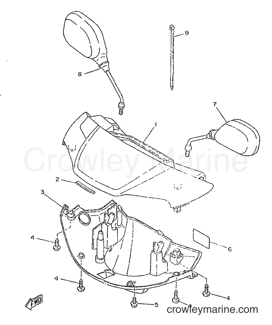 1996 Scooter YA50M - YA50M (5AK1) [999] - COWLING 1
