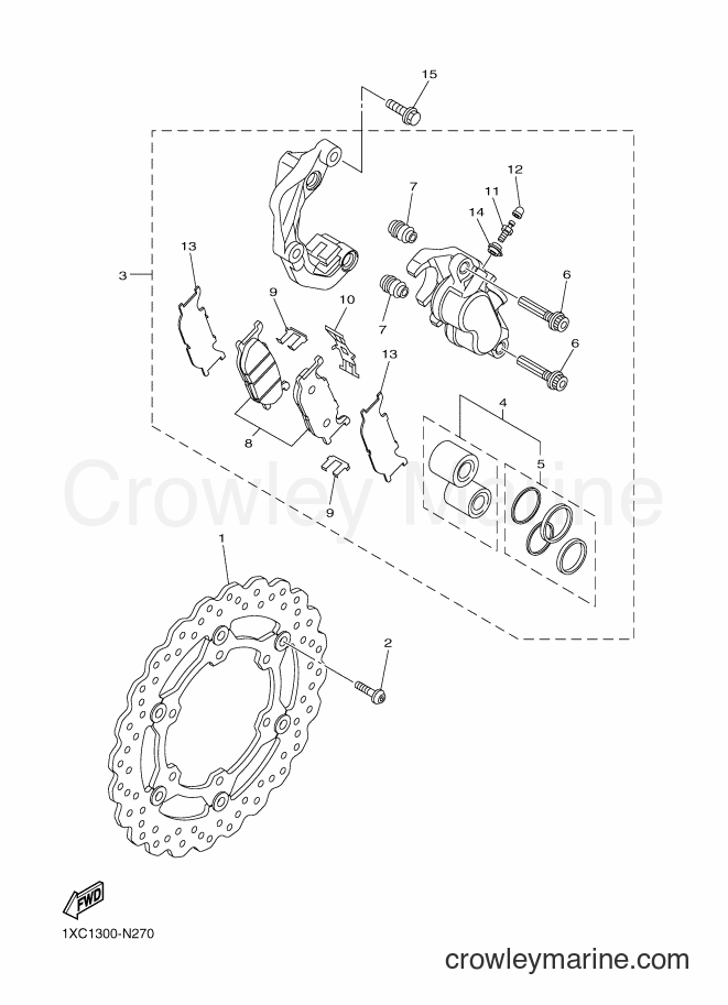 Yamaha Motors XVS950CU (2DXM) [050] - FRONT BRAKE CALIPER