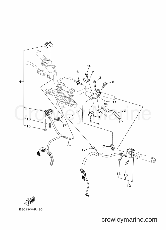 2016 Street Bike MTM850 - MTM850 (B907) [010] - HANDLE SWITCH & LEVER