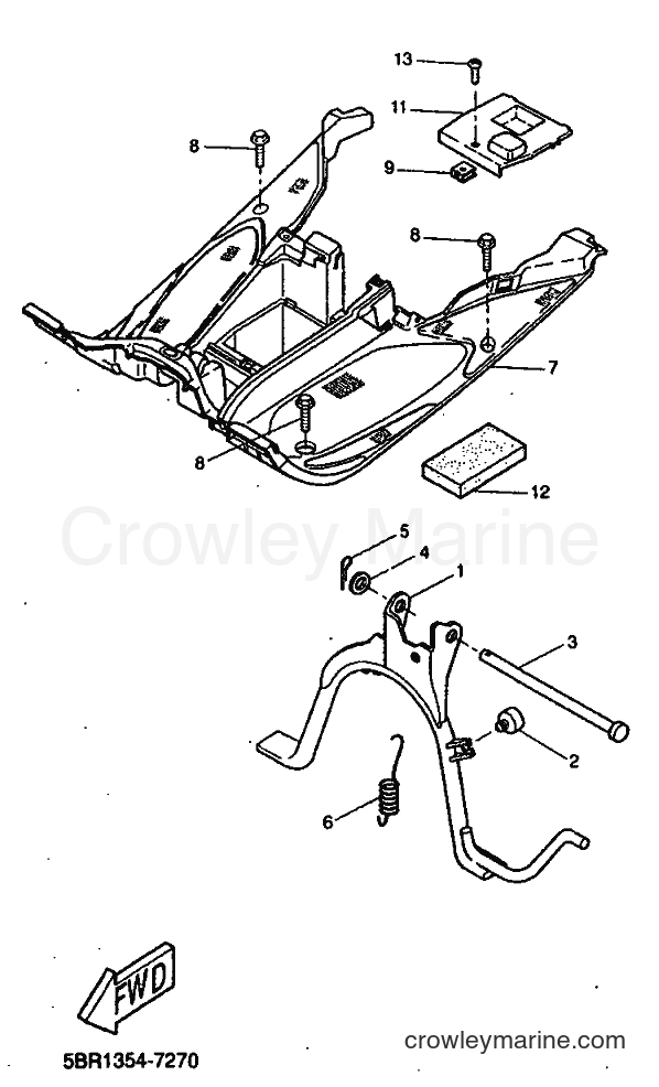 1999 Scooter YQ50 - YQ50 (5HE8) [010] - STAND & FOOTREST