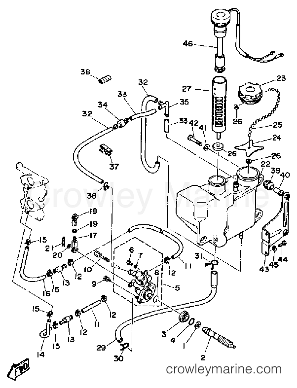Yamaha Motors 25ELF - OIL PUMP