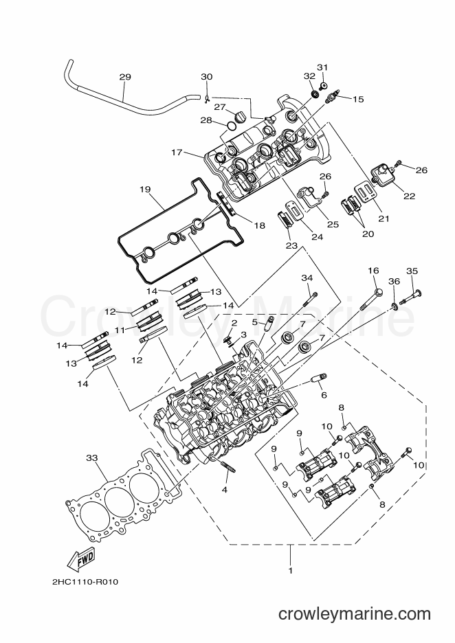 2017 ATV YXZ1000E - YXZ1000E (2HCB) [010] - CYLINDER