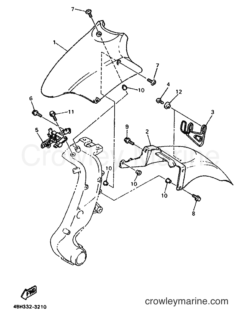 1993 Street Bike GTS1000A - GTS1000A (4FV2) [010] - FRONT FENDER