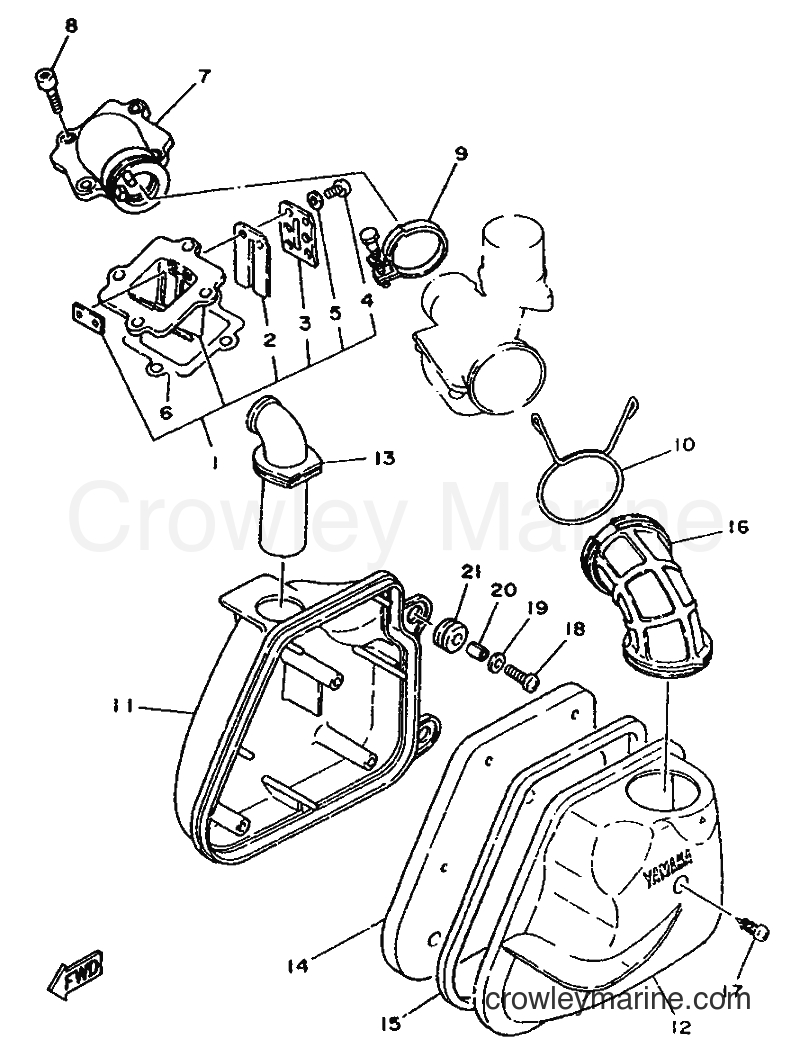 1996 Scooter YA50S - YA50S (4MJ2) [999] - INTAKE