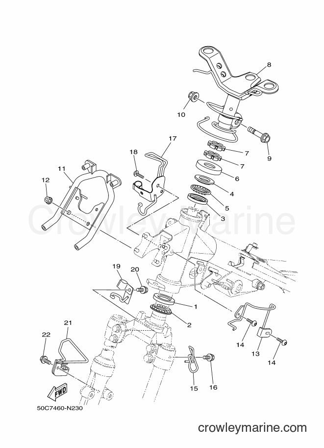 2014 Scooter T135HC - T135HC (50C7) [010] - STEERING