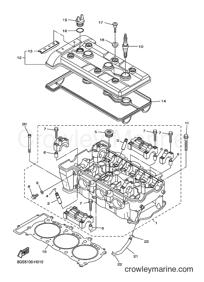 2009 Snowmobile VK10D - VK10D (8GS5) [020] - CYLINDER HEAD