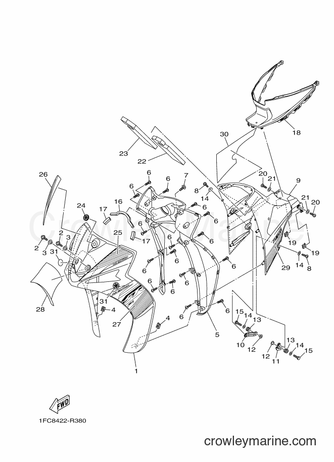 Yamaha Motors T115FLE (1FCC) [010] - LEG SHIELD