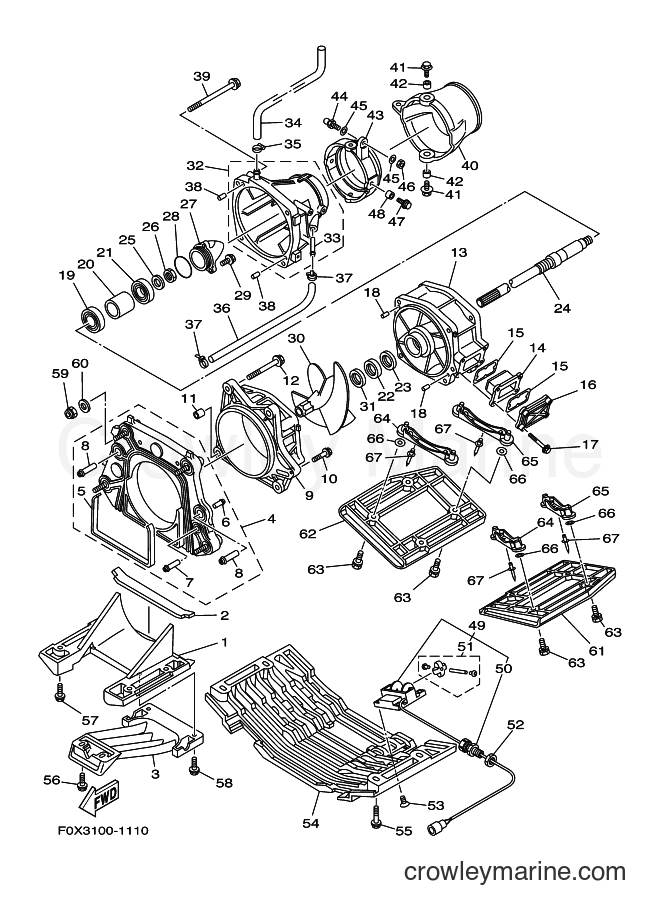 Yamaha Motors GP1200A-Z (F0X3) [02A] - JET UNIT 1