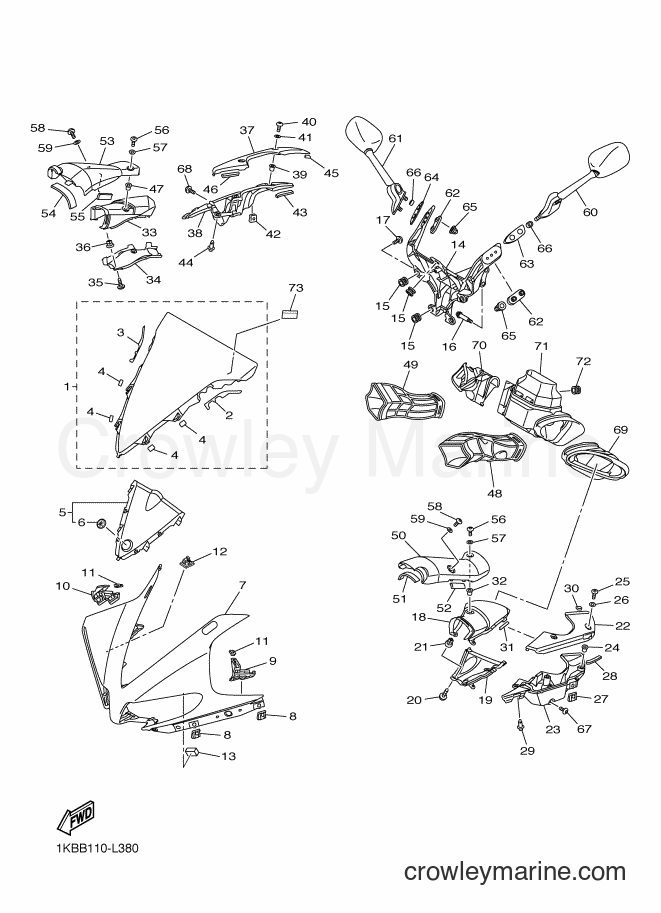 Yamaha Motors YZF-R1 (1KBF) [010] - COWLING 1