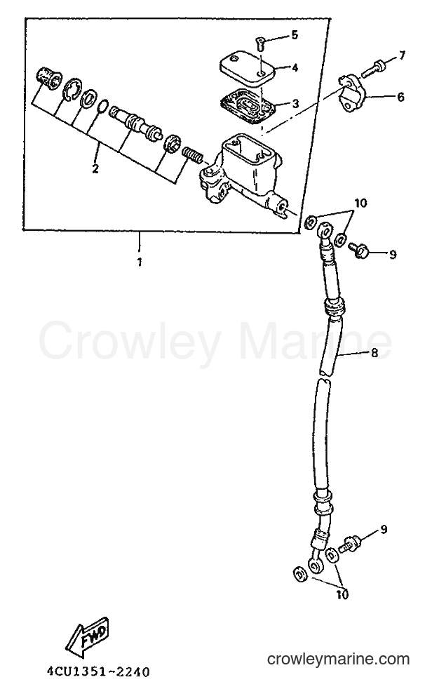 1995 Scooter CW50R - CW50R (4RD1) [999] - M. CYLINDER FOR DISK BRAKE
