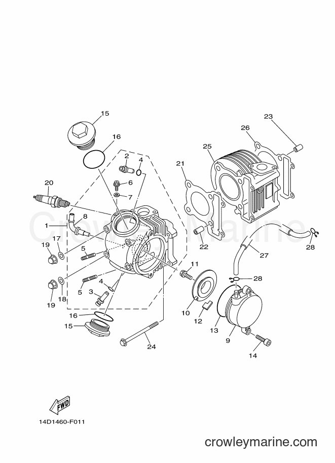 Yamaha Motors AL115C (28DA) [010] - CYLINDER