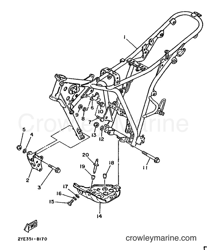 1991 Dirt Bike XT125 - XT125 (3YU1) [999] - FRAME
