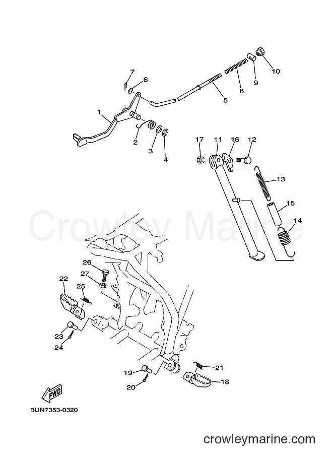 2000 Scooter DT50LC - DT50LC (3UN7) [010] - STAND & FOOTREST