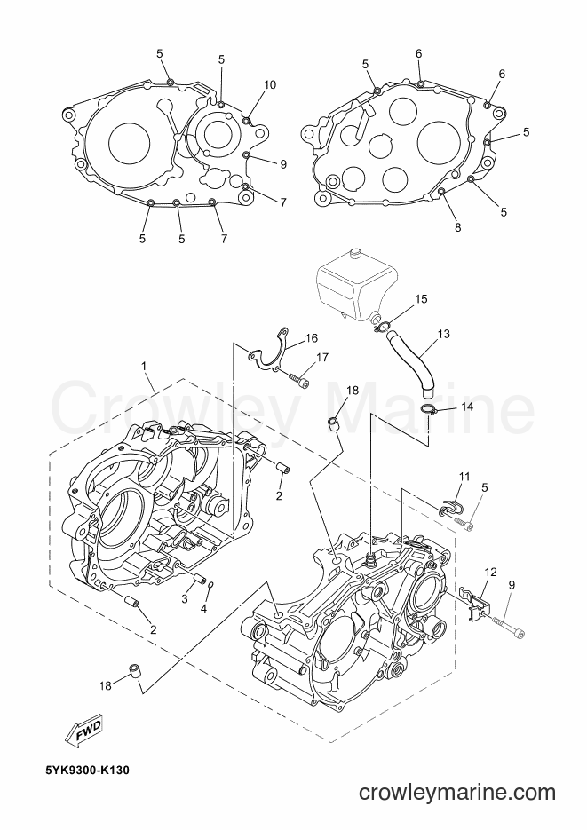 2012 Street Bike MT03 - MT03 (2BF1) [020] - CRANKCASE