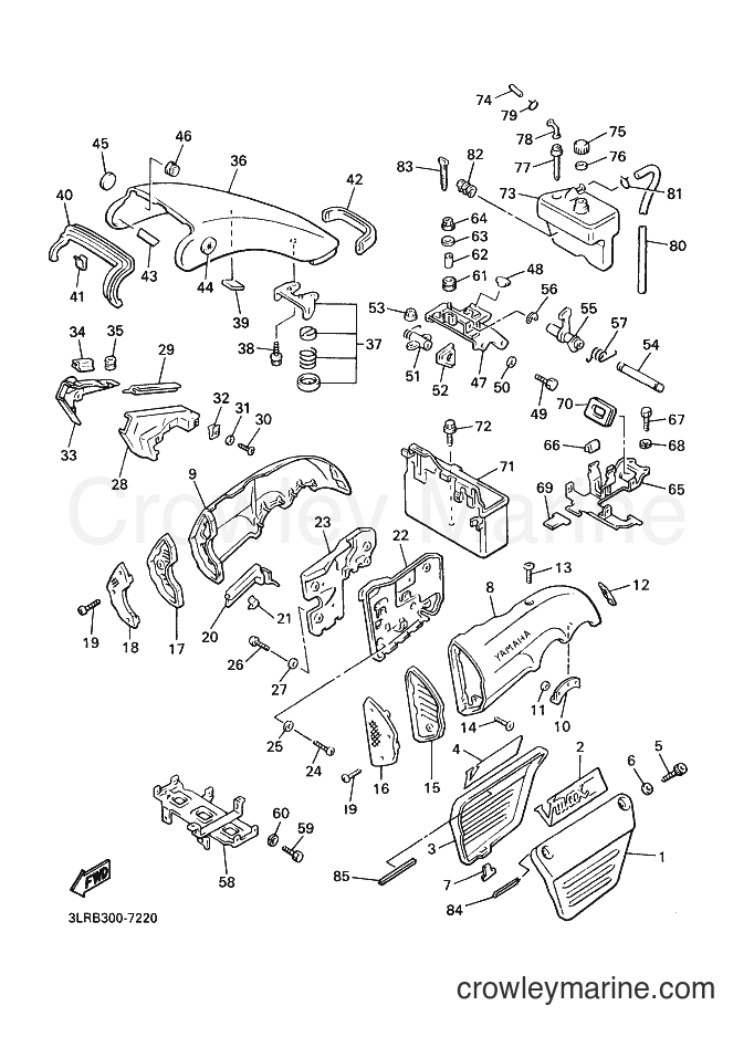 Yamaha Motors VMX12 (3LRB) [010] - SIDE COVER