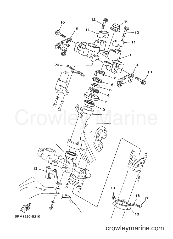 2004 Dirt Bike XTZ125E - XTZ125E (5YM3) [010] - STEERING