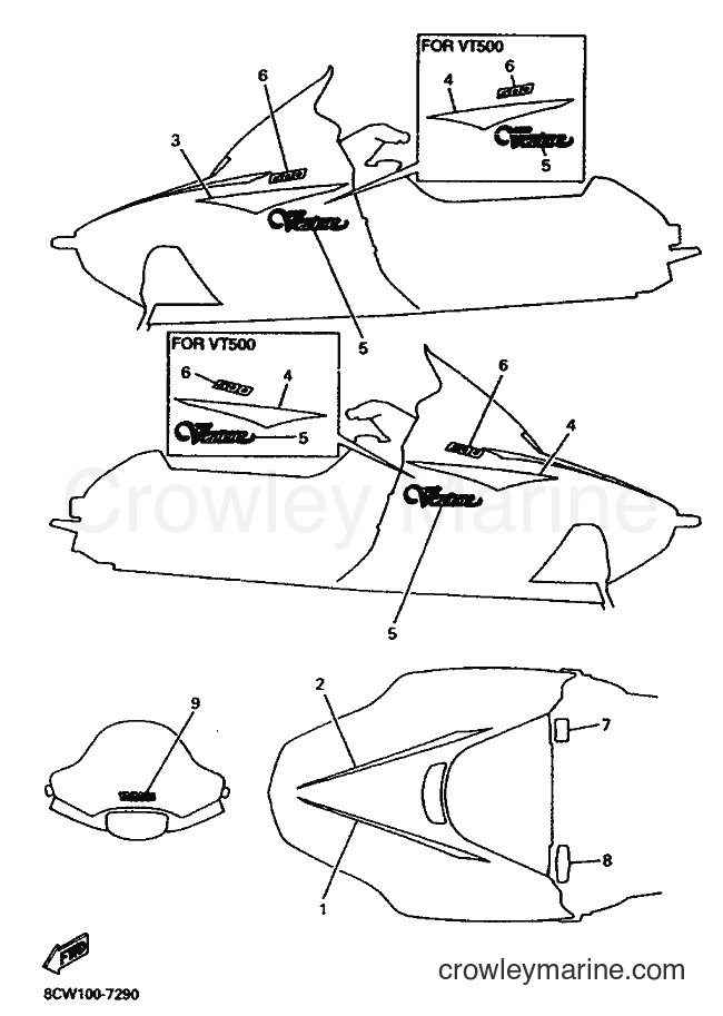 1997 Snowmobile VT500 - VT500 (8CY1) [030] - EMBLEM