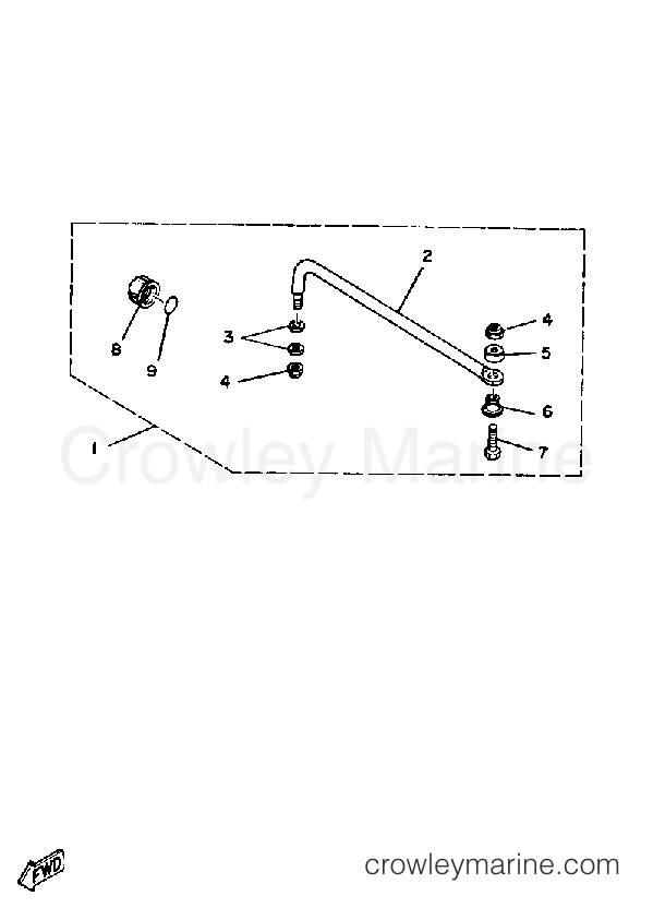 Yamaha Motors 150ETLN - STEERING GUIDE ATTACHMENT