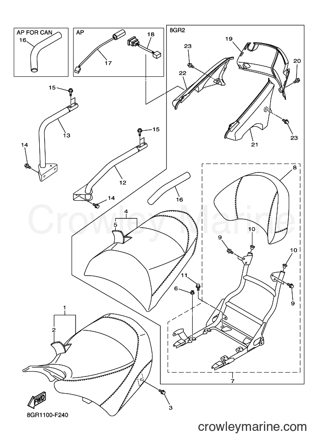 2007 Snowmobile RT50MP - RT50MP (8GR1) [020] - SEAT