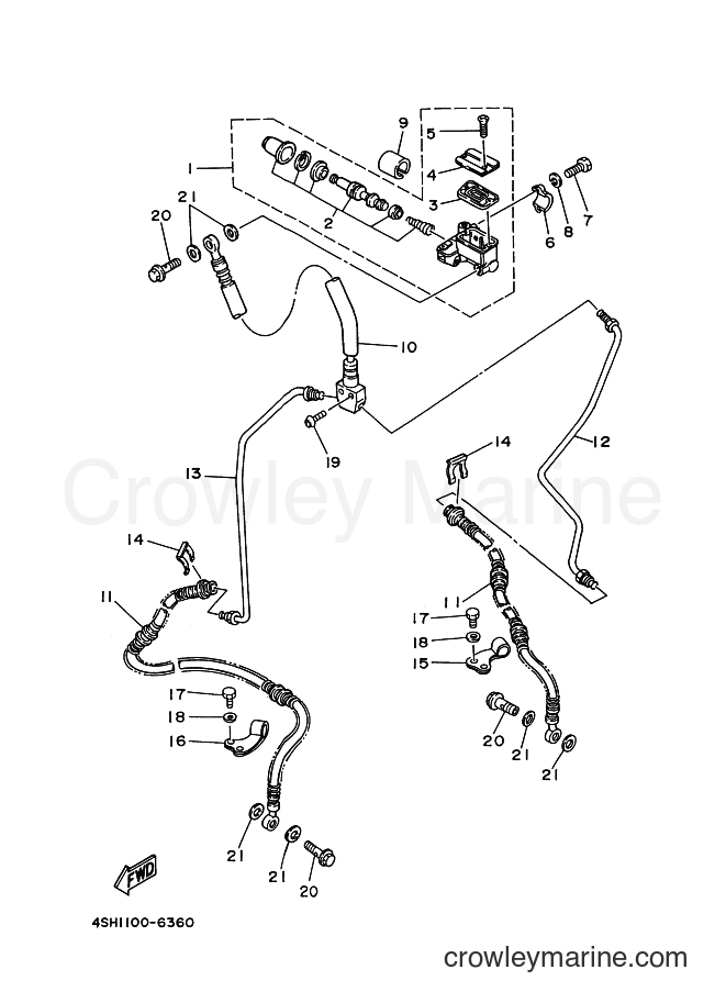 1997 ATV YFM350FWSP - YFM350FWSP (3HNV) [010] - FRONT MASTER CYLINDER