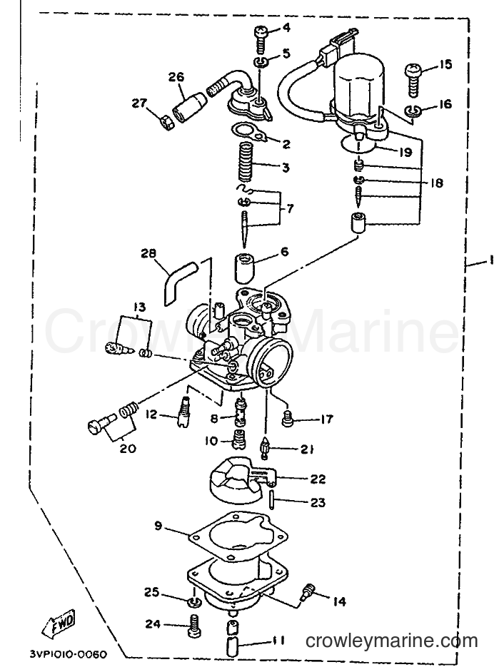 1994 Scooter YE50 - YE50 (4FW4) [999] - CARBURETOR