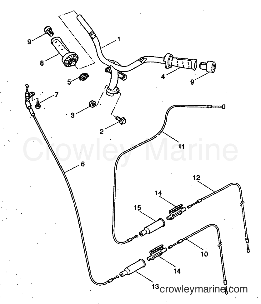 Yamaha Motors YQ50 (5HEA) [010] - STEERING HANDLE & CABLE