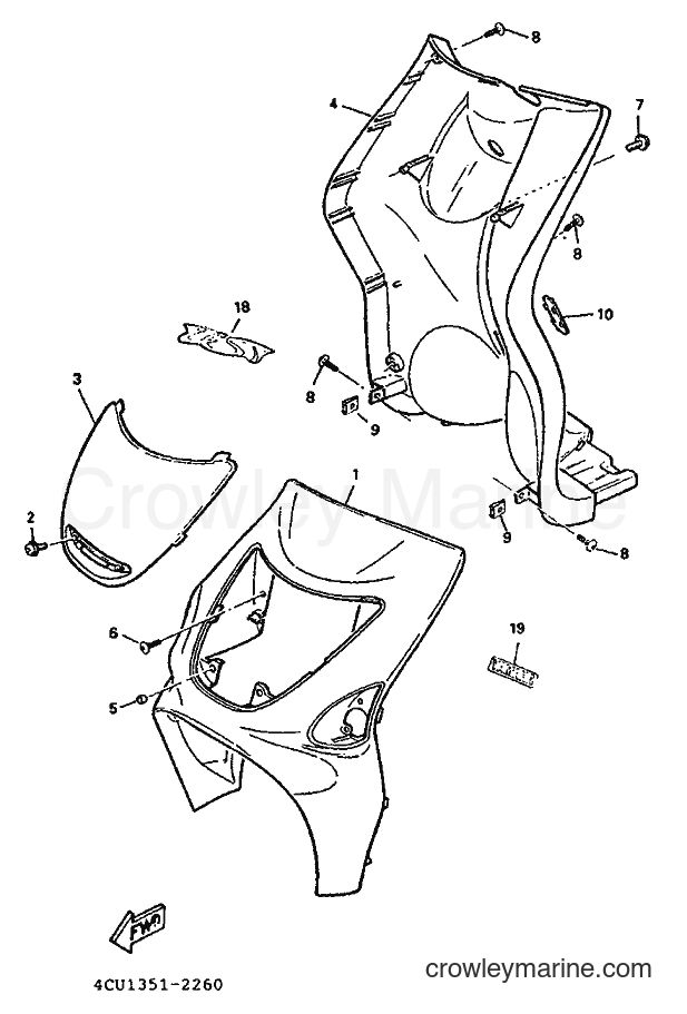 1992 Scooter YE50 - YE50 (4EE1) [999] - LEG SHIELD