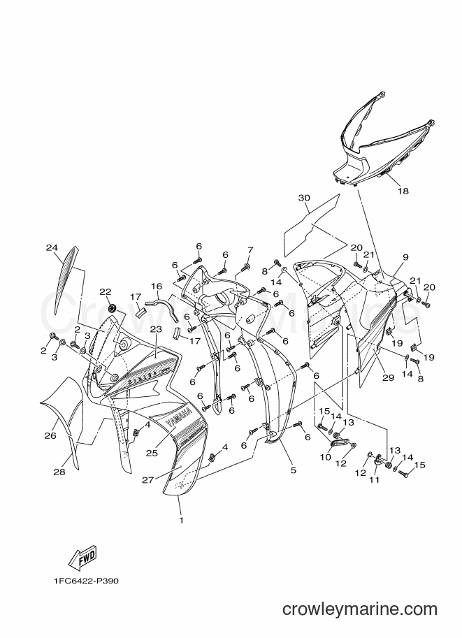 Yamaha Motors T115FLSEC (1FC6) [010] - LEG SHIELD 2
