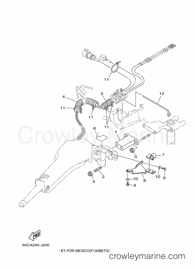 Yamaha Motors F100BETL (60CD) [060] - STEERING 3