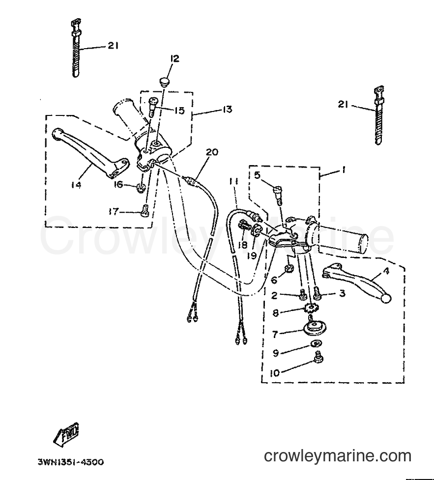 1990 Scooter LB50-2AM - LB50-2AM (3WH1) [999] - COMMUTATEUR ET LEVIER