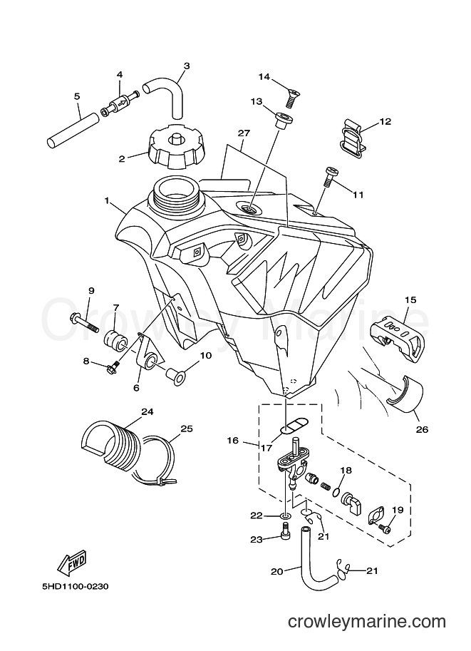 Yamaha Motors YZ250 (5HC2) [020] - FUEL TANK