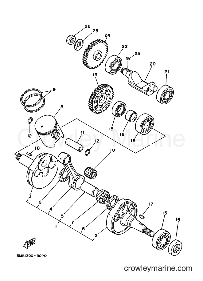 2000 Dirt Bike DT125R - DT125R (4DJA) [010] - CRANKSHAFT & PISTON